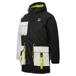 PUMA ຮູບແບບໃຫມ່ກາງແຈ້ງ spliced ​​workwear warm hooded thickened windproof down jacket 534676