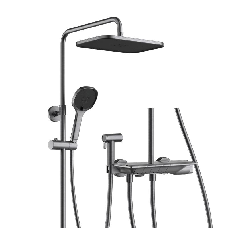 Jiumu Qinyu piano button shower bathroom shower shower set bathroom exposed rain toilet