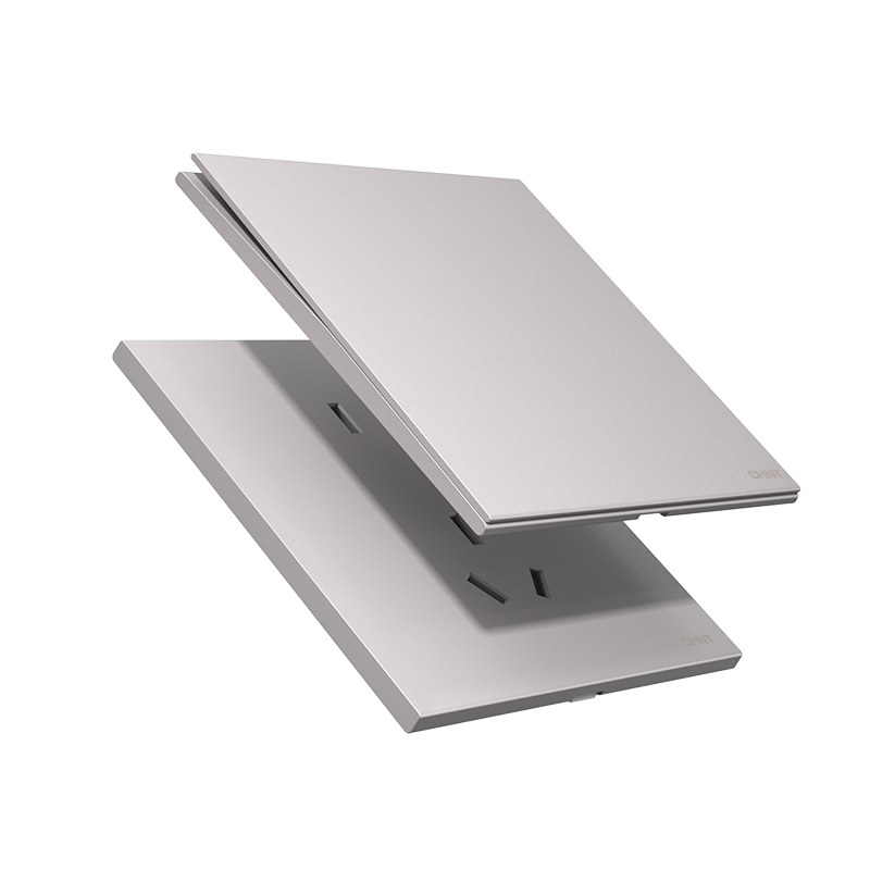 Chint ultra-thin matte frosted switch socket flowing gold