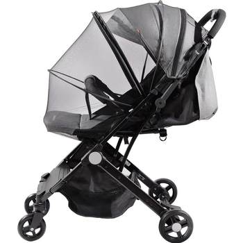 Kechao Stroller Mosquito Net Full Cover Universal Stroller Foldable Baby Cradle Mesh Bracket Blackout Anti-mosquito Cover