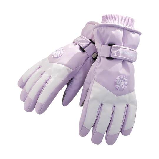 Winter women's thick velvet warm cycling ski gloves for men