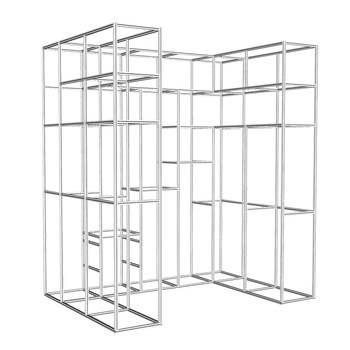 Aluminum profile custom wardrobe diy home metal frame solid wood cabinet door panel aluminum alloy assembly storage cloakroom
