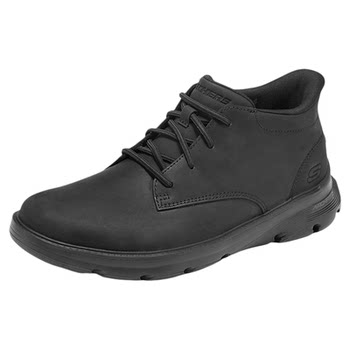 Skechers flash-on shoes 2025 autumn and winter men's boots comfortable casual leather shoes business shoes comfortable casual shoes commuting shoes