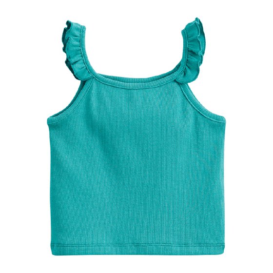 Mark Jenny 2024 summer new style girl's black ear knitted suspender vest children's top