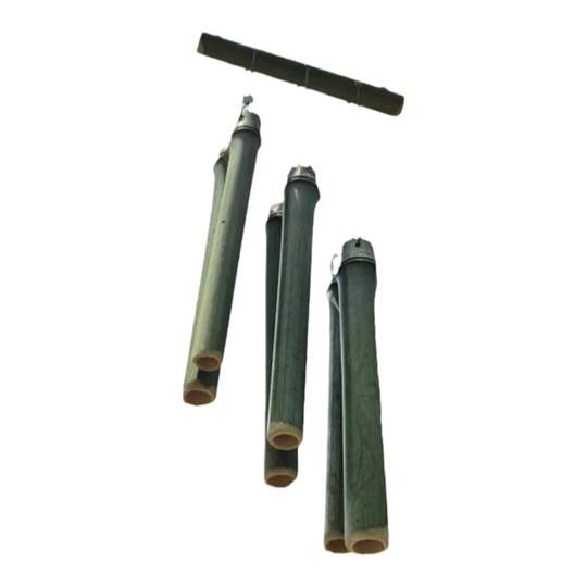 竹筒风铃新鲜绿色竹子手工DIY国风户外装饰挂饰幼儿园环创材料包