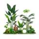Simulated green plants, indoor landscaping, balcony landscape combination, large bionic advanced decorative ornaments, floor-standing potted artificial trees