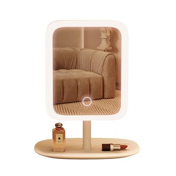 Makeup mirror with light home led mirror student dormitory office desktop desktop vanity mirror portable ultra high definition