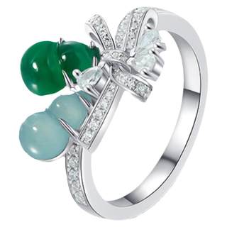 Fulu Green Jade Ice Jade Ring