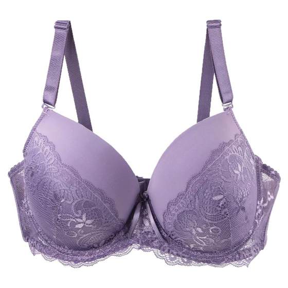 
New large size underwear, large breasts, small gathering bra set, thin cup, plump, comfortable and breathable support, sizes 34-44