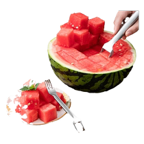 Stainless steel watermelon cutter special artifact divider meat remover household multi-functional fork tool set 824