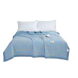 Hengyuanxiang All-Cotton Summer Quilt, Washed Cotton Air-Conditioning Quilt, Summer Single Thin Quilt, Pure Cotton Summer Quilt, Double Size, Machine Washable