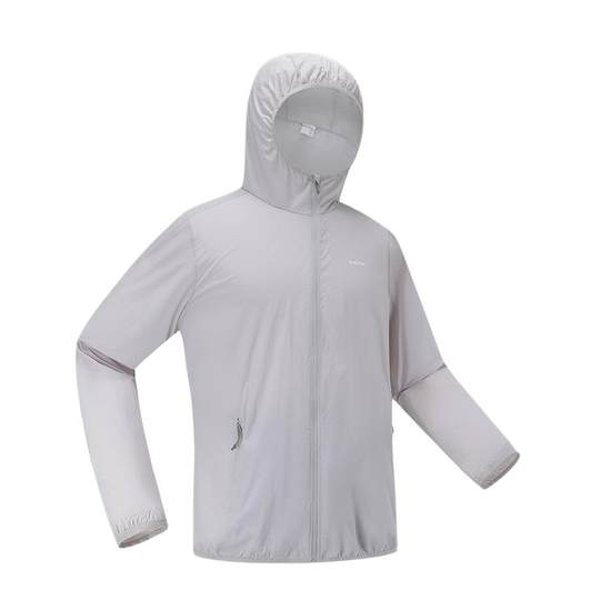 迪卡侬防晒衣H100防紫外线皮肤衣男防晒外套轻薄户外防晒服女ODH