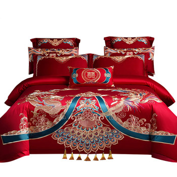 Wedding four-piece set of cotton wedding bedding