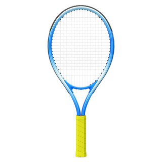 Tennis training device for single player with string rebound