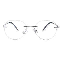 ແວ່ນຕາ myopia ທີ່ມີແສງສະຫວ່າງ ultra-light rimless ສໍາລັບແມ່ຍິງ, ຫຼາຍດ້ານ, ສາມາດຈັບຄູ່ກັບອົງສາ, ໃບຫນ້າທໍາມະດາ, ກອບແວ່ນຕາຂະຫນາດນ້ອຍ, ແວ່ນຕາ retro trendy ຂອງຜູ້ຊາຍ