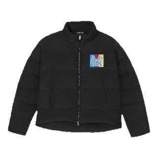 AFGK五色魔术贴冬季短款立领羽绒服男女白鸭绒加厚保暖情侣外套