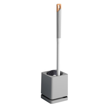 Household toilet brush with long handle without dead ends