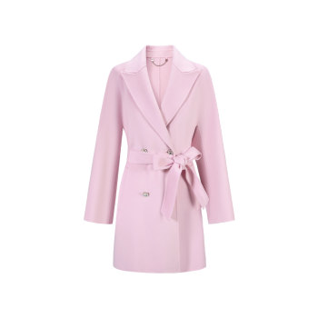 Chichy pink fashionable age-reducing double-sided woolen coat