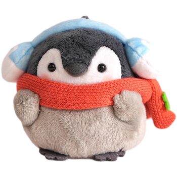 ທີ່ແທ້ຈິງຮ່ວມກັນລະດູຫນາວ penguin ຖົງ pendant doll 2024 ໃຫມ່ງາມ plush ຄູ່ຜົວເມຍຖົງໂຮງຮຽນ pendant doll