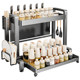Pull-out kitchen multifunctional condiment storage rack