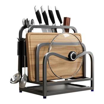 Stainless steel kitchen knife rack storage rack chopstick cage integrated