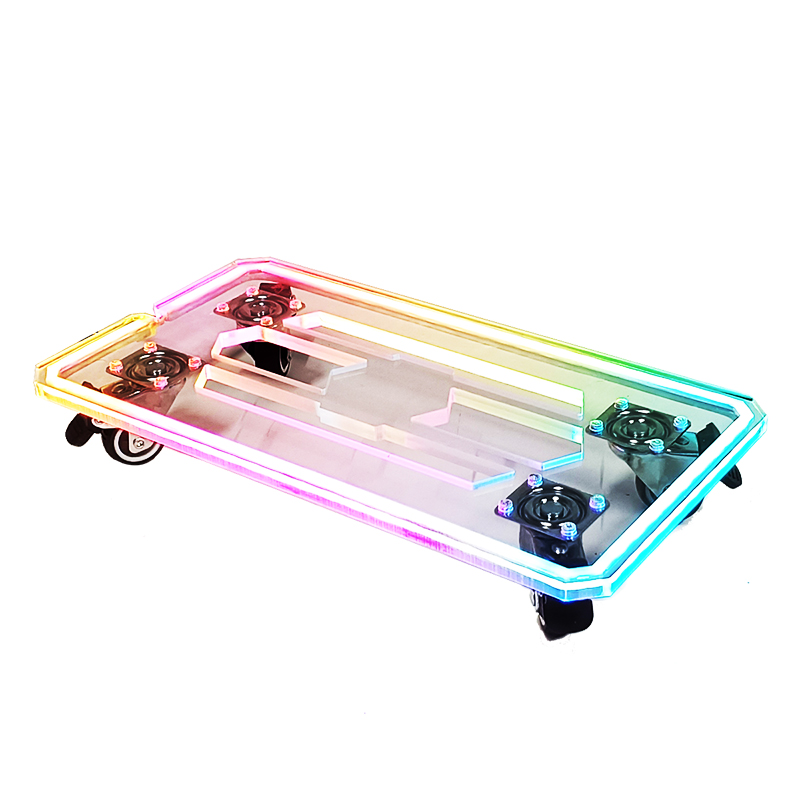 Customized acrylic main chassis bottom bracket with colored lights