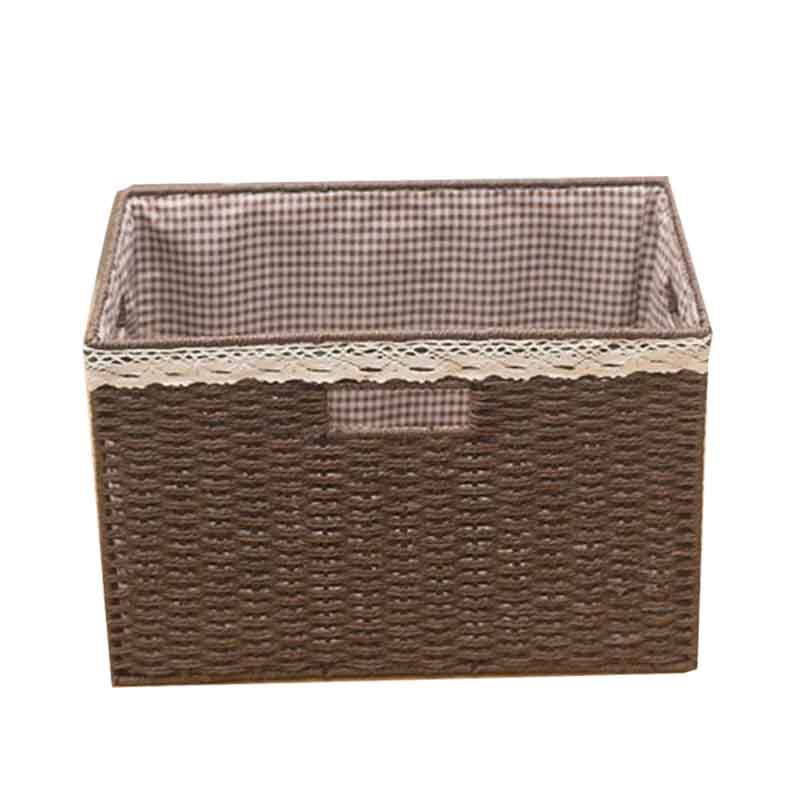 Debris Slim Rattan fabric desktop storage box