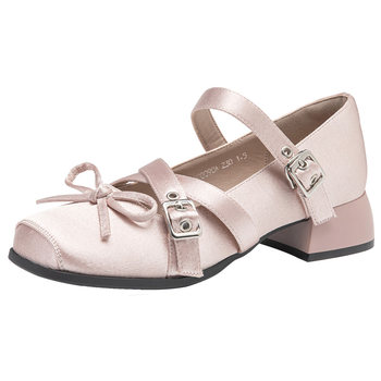 Dadong marizhen shoes thick heel mid-heel versatile women's singles shoes