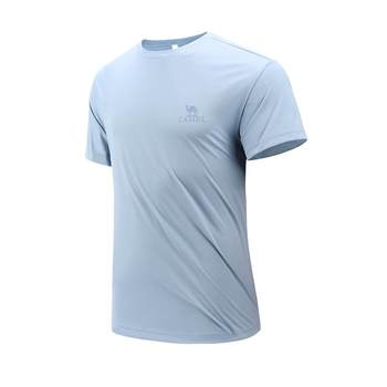 Camel quick-drying clothes thin style running sweat-absorbing round neck casual