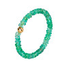 Ruohua plain emerald 18K gold colored gemstone ring