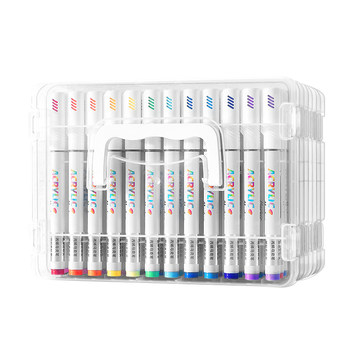 Glass Erasable Pen 48 Colors for Middle School Students, Non-Bleed, Stackable Colors, Liquid Acrylic Marker Pen 24 Colors for Kindergarten Children, Washable, Non-Smudging Graffiti Pen 36 Colors for Elementary School Students, Art Hand-Drawing Pen