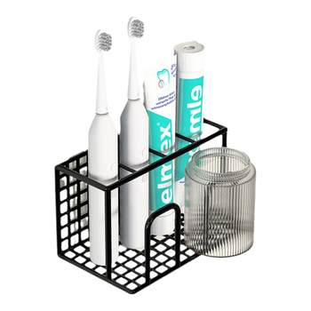 Toothbrush rack storage rack without punching in bathroom storage