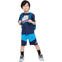 Nike Nike official boys and toddlers T-shirt and contrasting shorts set summer new casual and comfortable HM4695