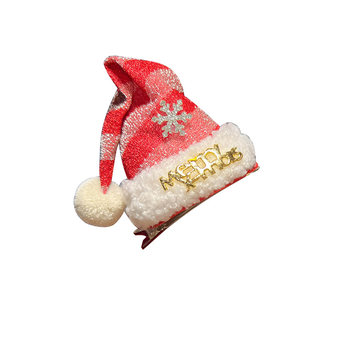 Christmas hat hairpin children's christmas headwear baby christmas hat dress up girls hair accessories bow decoration