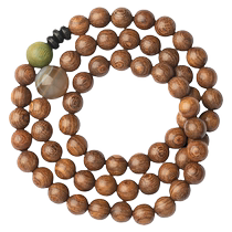 Natural golden sandalwood small fresh Buddha beads bracelet for literary couples men and women retro hand beads agate multi-circle bracelet