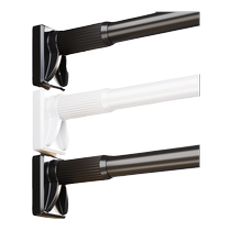 No punching telescopic clothes drying rod balcony fixed clothes drying rack curtain rod wardrobe bathroom support cool clothes hanging rod