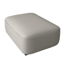 Leather sofa stool simple and light luxury foot stool living room low stool solid wood pouf household single footrest and shoe stool