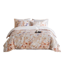 Mercury Home Textiles Xinjiang long-staple cotton four-piece set pure cotton satin set floral bed sheet quilt cover bedding 24 years new product