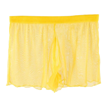 Summer new 2024 mens underwear thin transparent boxer briefs soft mesh large size U convex see-through shorts head