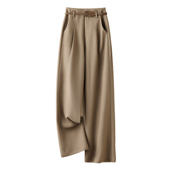 Ihimi haimi temperament high-waisted straight pants for women 2025 autumn new trousers wide-leg pants suit pants casual pants