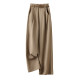 IHIMI Haimi temperament pants ແອວສູງຊື່ສໍາລັບແມ່ຍິງ