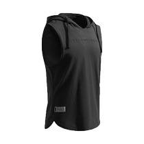 Decathlon mens sports vest aerobic vest ventilation cotton sports tops with hat fitness suit SAT1