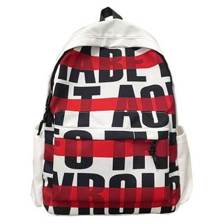 美式高街书包2025新款后背包女生学生小众印花背包潮流男女双肩包