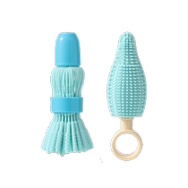 Silicone bottle brush portable cleaning brush set cleaning brush newborn baby pacifier brush artifact rinser