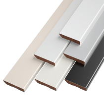 Ruyao panlongan pure solid wood baseboard white painted wooden floor 6 cm base line 4cm flat panel