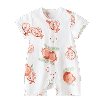 babylove baby short-sleeved jumpsuit summer pure cotton gauze romper clothing for men and women baby style summer clothes