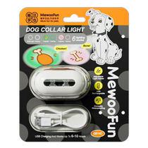 Mewoofun walking dog lamp night light walking dog night light anti-loss pet luminance lamp pending dog lamp collar