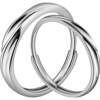 Old silversmith S925 silver Mobius couple ring for women