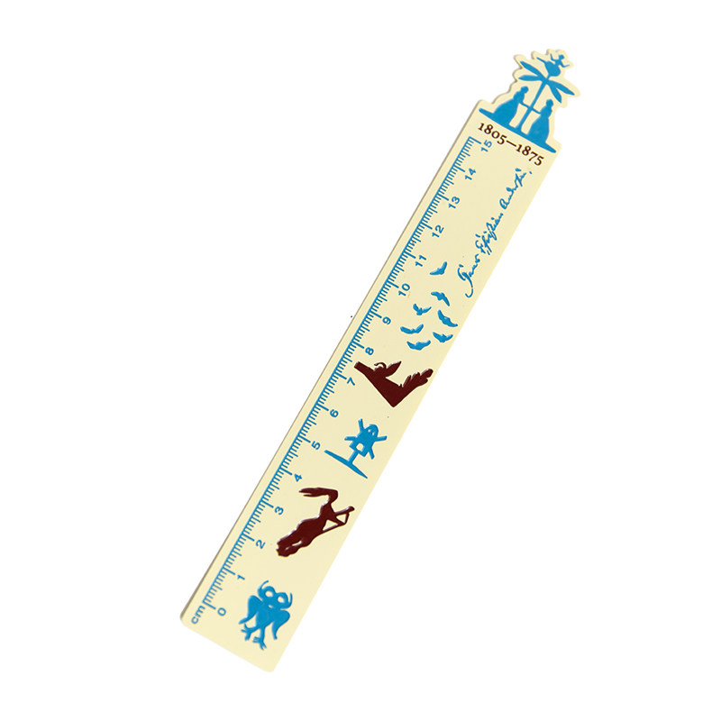 Andersen fairy tale paper-cut elements brass bookmark ruler