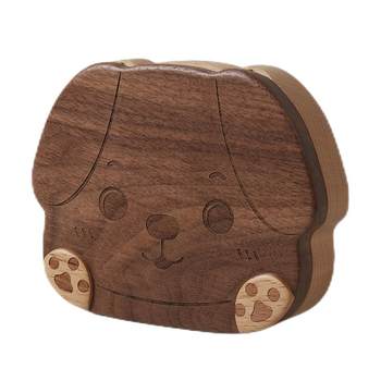 Solid wood zodiac deciduous teeth storage box